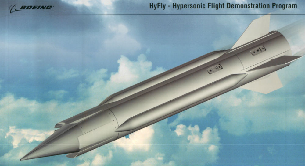 波音公司高超音速巡航导弹设想图,该导弹采用超燃冲压发动机