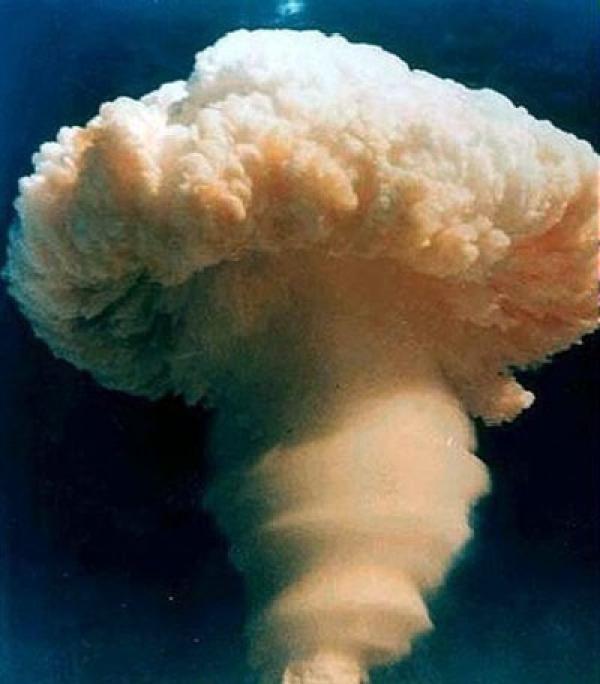 中国第一枚氢弹爆炸情景(资料图)